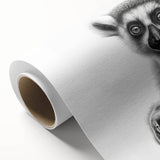 Lemur-themed rolled canvas wall art showcasing vibrant colors and intricate details, perfect for animal lovers and home decor enthusiasts. Packaged securely for delivery.