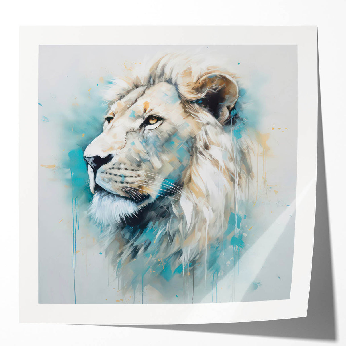 Vibrant wall art featuring a majestic lion design, showcasing rich colors and intricate details, perfect for wildlife enthusiasts and home decor.