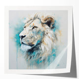 Vibrant wall art featuring a majestic lion design, showcasing rich colors and intricate details, perfect for wildlife enthusiasts and home decor.