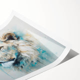 Stunning rolled wall art print featuring a majestic lion design, showcasing vibrant colors and intricate details, perfect for wildlife enthusiasts and home decor.