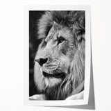 Stunning wall art print featuring a majestic lion design with vibrant colors, showcasing intricate details and textures, perfect for wildlife enthusiasts and home decor.