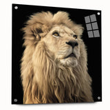 Acrylic wall art featuring a striking lion design in vivid colors, showcasing intricate details and textures, ideal for animal lovers and modern decor.