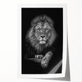 Vibrant rolled wall art print showcasing a majestic lion design, capturing intricate details and bold colors, perfect for wildlife enthusiasts and home decor.