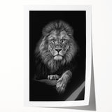 Vibrant rolled wall art print showcasing a majestic lion design, capturing intricate details and bold colors, perfect for wildlife enthusiasts and home decor.