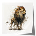 Vibrant wall art featuring a majestic lion design, showcasing intricate details and rich colors, perfect for adding a bold statement to any room's decor.
