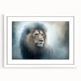 Framed wall art featuring a majestic lion design, showcasing vibrant colors and intricate details, perfect for wildlife enthusiasts and home decor lovers.