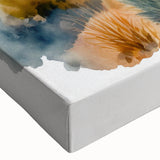 Close-up of a vibrant llama and alpaca wall art design on stretched canvas, showcasing intricate details and warm colors, perfect for animal lovers' home decor.