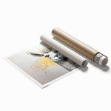 Llama and alpaca wall art print showcasing vibrant colors and intricate designs, rolled for easy framing and display in home or office decor.