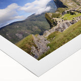 Colorful rolled canvas wall art featuring a whimsical illustration of a llama and alpaca, showcasing vibrant colors and playful design, perfect for animal lovers' decor.