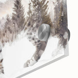 Close-up of a stunning acrylic glass wall art piece featuring a lynx design, showcasing vivid colors and intricate details, perfect for wildlife enthusiasts' decor.