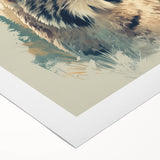 Lynx wall art design on rolled canvas, showcasing vibrant colors and intricate details, perfect for wildlife enthusiasts and home decor. Packaged securely in a protective tube.