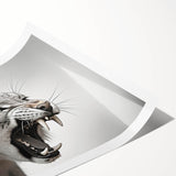 Lynx wall art design print showcasing a striking illustration of a wild lynx in a natural setting, rolled for easy display and transportation. Ideal for wildlife enthusiasts.