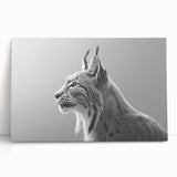 Lynx wall art design showcased on a stretched canvas, featuring vibrant colors and detailed wildlife illustration, perfect for nature and animal lovers' decor.