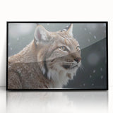 Framed wall art collection featuring a majestic lynx design in vibrant colors, set in a sleek black frame, perfect for enhancing natural decor themes.