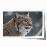 Lynx-themed wall art print showcasing a detailed illustration of a wild lynx in vibrant colors, rolled for easy shipping and display. Perfect for nature lovers.