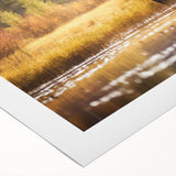 Vibrant rolled canvas wall art featuring a majestic moose and elk design, showcasing detailed wildlife illustrations on a textured surface, ideal for nature lovers.