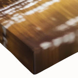 Close-up of a vibrant stretched canvas wall art design showcasing a moose and elk in a wild landscape, emphasizing intricate details and earthy colors, perfect for nature enthusiasts.