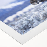 Rolled canvas wall art showcasing a moose and elk design in a natural setting, featuring rich colors and intricate details, perfect for wildlife enthusiasts.