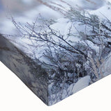 Close-up of a stretched canvas wall art piece featuring a detailed moose and elk design, showcasing rich colors and intricate textures, ideal for wildlife enthusiasts.