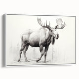 Framed wall art collection showcasing a moose and elk design on a white background, perfect for wildlife enthusiasts, adding a rustic charm to home decor.