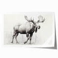 Moose and elk wall art design featuring a serene wildlife scene, showcasing rich colors and intricate details, perfect for nature-themed decor or outdoor enthusiasts.