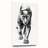 Vibrant wall art featuring a striking panther design, printed on acrylic glass, showcasing intricate details and bold colors, ideal for wildlife enthusiasts.