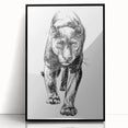 Framed acrylic wall art featuring a striking panther design, showcasing vibrant colors against a sleek black background, perfect for animal lovers and modern decor.