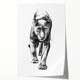 Panther wall art print showcasing a vibrant, detailed illustration of a sleek black panther among lush green foliage, perfect for wildlife-themed decor.