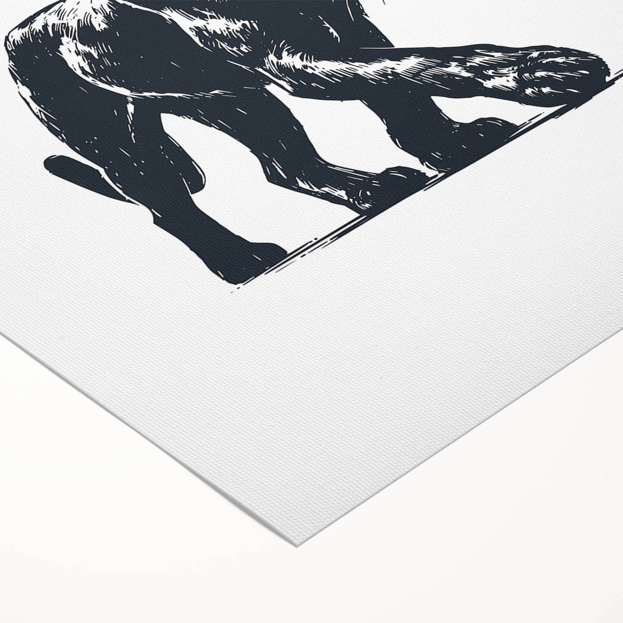 Panther-themed wall art on rolled canvas showcasing vibrant colors and intricate design details, perfect for wildlife enthusiasts and modern décor.