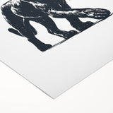 Panther-themed wall art on rolled canvas showcasing vibrant colors and intricate design details, perfect for wildlife enthusiasts and modern décor.
