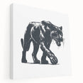 Stretched canvas wall art featuring a striking panther design, showcasing vibrant colors and intricate details, ideal for wildlife enthusiasts and home decor.