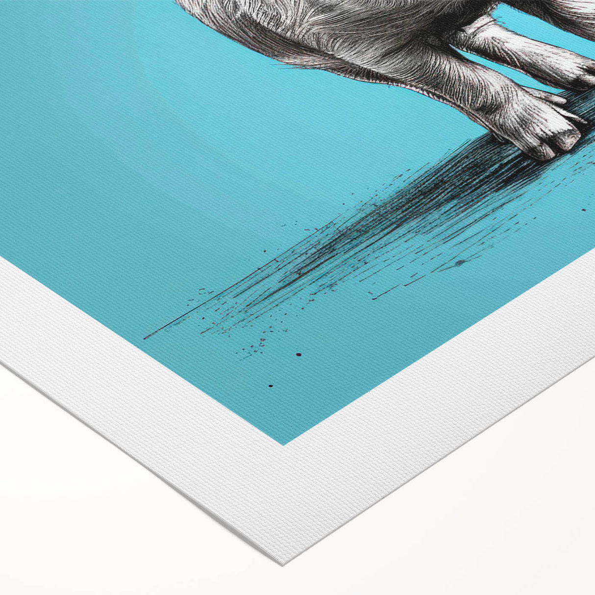 Rolled canvas print showcasing a vibrant pig design from the Animals A Wild Life collection, featuring intricate details and rich colors, perfect for animal lovers' decor.