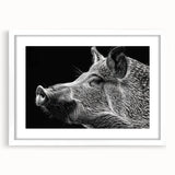 Framed wall art collection showcasing a whimsical pig design in vibrant colors, set against a white mat, ideal for animal lovers and home decor enthusiasts.
