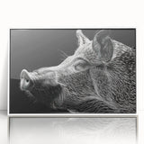 Framed acrylic wall art featuring a whimsical pig design, showcasing vibrant colors and playful illustrations, perfect for animal lovers and home decor enthusiasts.