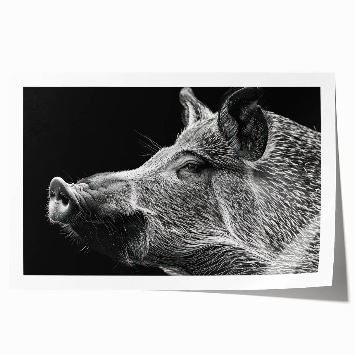 Vibrant wall art print featuring a whimsical pig design, showcasing rich colors and playful details, perfect for animal lovers and home decor enthusiasts.