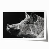 Vibrant wall art print featuring a whimsical pig design, showcasing rich colors and playful details, perfect for animal lovers and home decor enthusiasts.