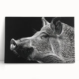 Stretched canvas wall art featuring a whimsical pig design, showcasing vibrant colors and playful details, ideal for animal lovers and home decor enthusiasts.