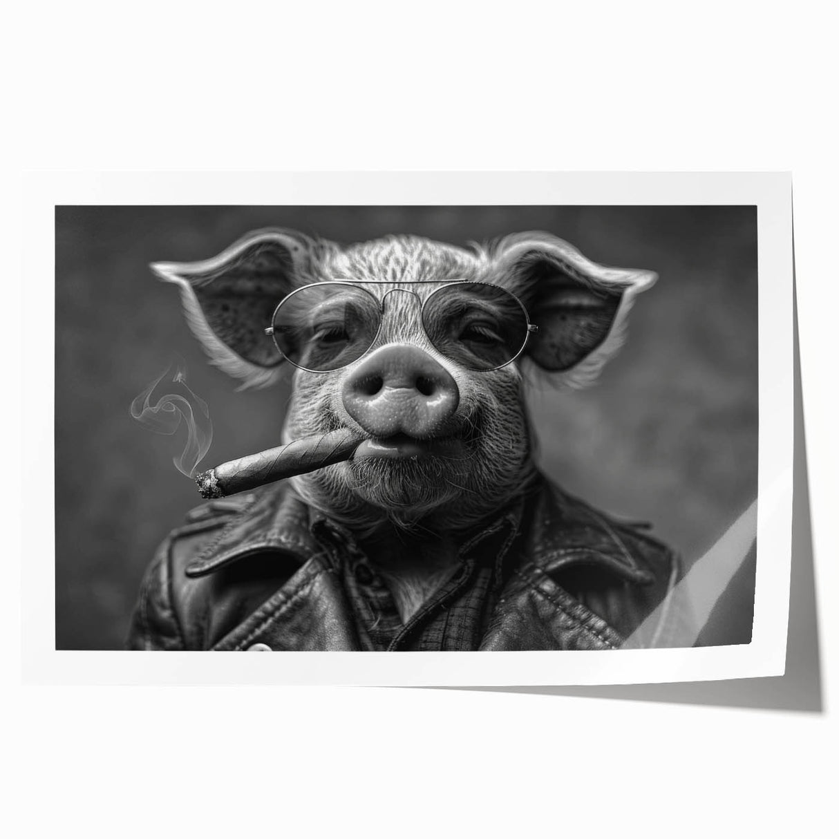 Vibrant wall art print featuring a whimsical pig design in a colorful, playful style, perfect for animal lovers and home decor enthusiasts. Ideal for adding a fun touch to any space.