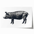 Vibrant wall art print featuring a whimsical pig design set against a colorful background, perfect for enhancing home decor with a playful touch.