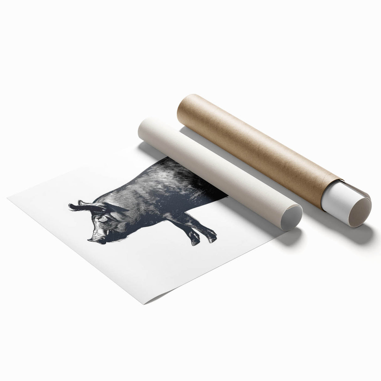 Wildlife-themed wall art print featuring a playful pig design in vibrant colors, ideal for animal lovers and home decor enthusiasts. The artwork captures a whimsical style, perfect for adding character to any space.