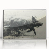 Framed wall art featuring a vibrant pig design from the Animals A Wild Life collection, presented in an elegant white frame, ideal for animal lovers and home decor enthusiasts.