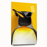 Colorful acrylic glass wall art showcasing a side view of a penguin design from the 'Animals A Wild Life' collection, perfect for modern decor.