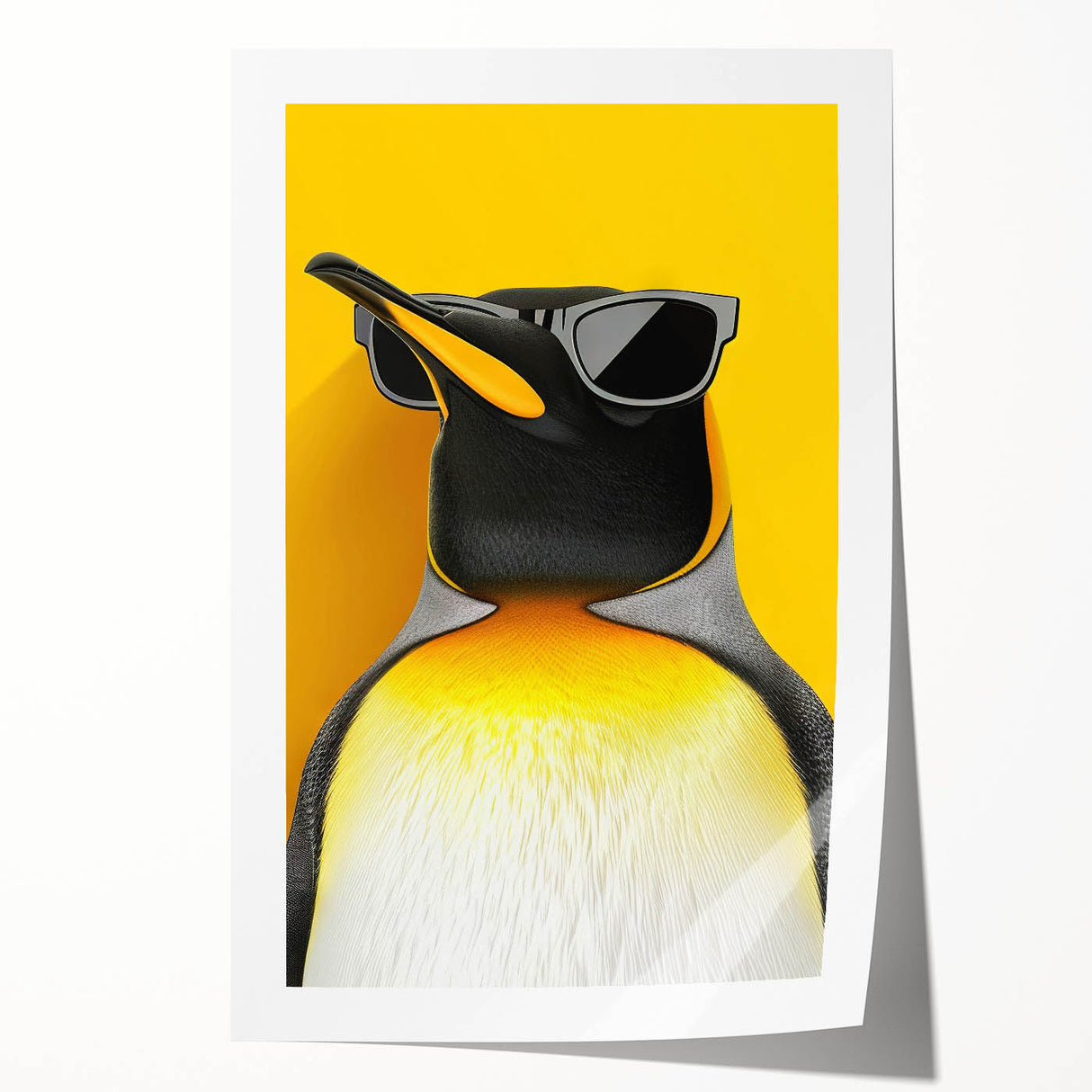 Adorable penguin illustration from the "Animals a Wild Life" collection, showcasing vibrant colors and intricate details, perfect for children's room decor.