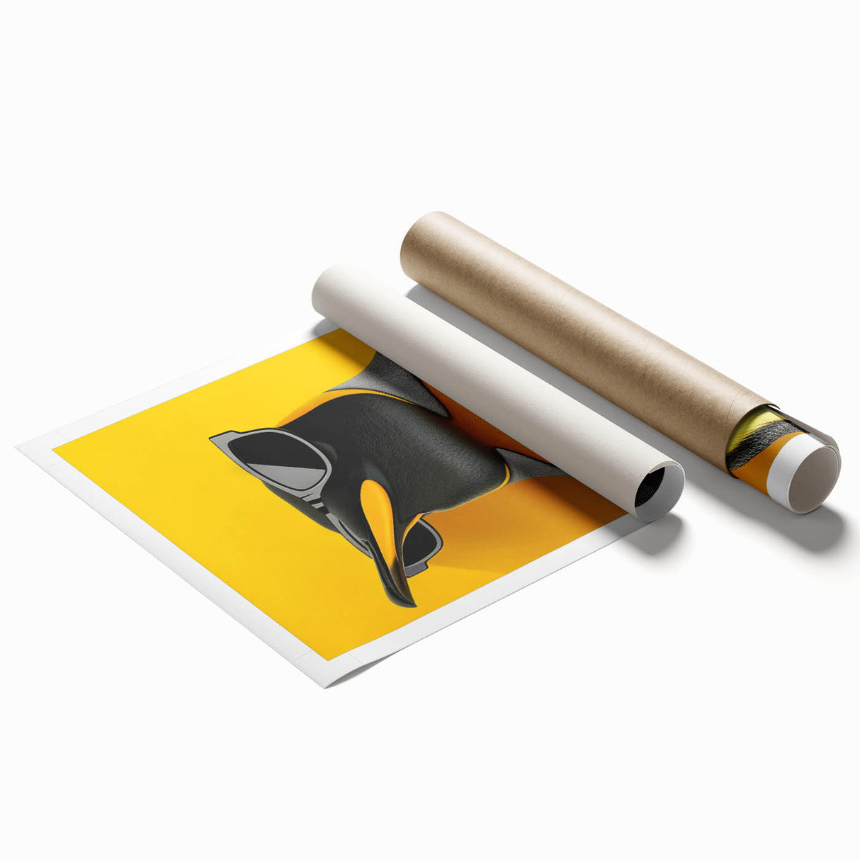 Colorful penguin wall art print showcasing a whimsical design, perfect for adding a playful touch to home decor. Ideal for animal lovers and art enthusiasts.