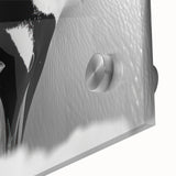 Close-up of a vibrant penguin wall art design on acrylic glass, showcasing intricate details, colors, and textures, perfect for wildlife enthusiasts' decor.