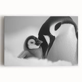 Colorful penguin wall art on stretched canvas, showcasing a whimsical design ideal for children's rooms or nature-themed decor, enhancing any playful space.