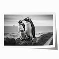 Adorable penguin wall art print featuring a colorful, whimsical design, perfect for animal lovers and modern decor. Ideal for brightening up any space.