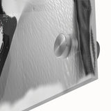 Close-up of a vibrant acrylic glass wall art piece featuring a whimsical penguin design, showcasing intricate details and bright colors, perfect for animal lovers.