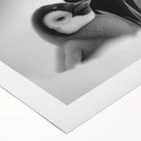 Rolled canvas wall art showcasing a vibrant, whimsical penguin design, perfect for animal lovers, featuring bright colors and unique artistic details, ideal for home decor.