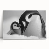 Vibrant stretched canvas wall art featuring a whimsical penguin design from the 'Animals A Wild Life' collection, perfect for adding a playful touch to any space. The artwork showcases intricate details and bold colors, ideal for animal lovers and home decor enthusiasts alike.